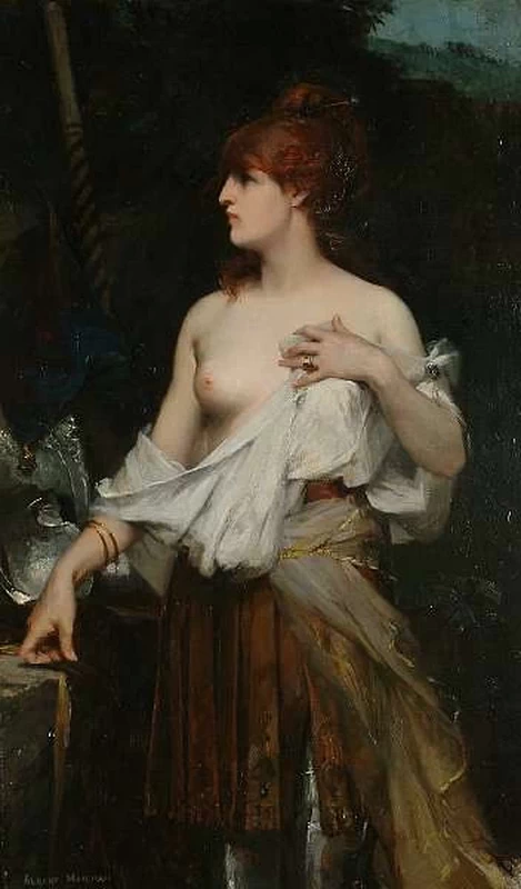 Albert Maignan - Ritratto di una giovane donna